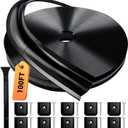 1” RV Trim Molding Insert, 100 Ft Heavy Duty RV Weather Stripping Exterior, Vinyl Rubber Seal Strip Includes End Caps, Screw Cover Trim for Camper Travel Trailer, Black