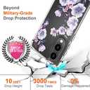 Hungo Compatible for Samsung Galaxy S25 Edge Case for Women Girls Clear Design Cute, Girly for Women Girls Floral Transparent Skin Pink Anemones