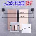 GERZWY Matte Black Towel Bar, 24 Inch Bathroom Wall Mounted Towel Rail, Hand Towel Holder, Stainless Steel JG1901A60-BK