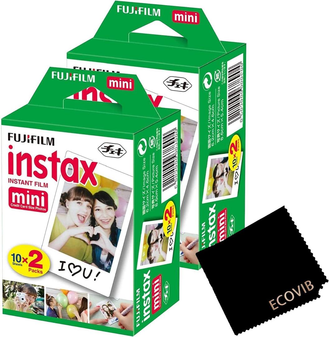 Fujifilm Mini Instant Film, 2 x 10 Shoots, 40 Exposures (2 Boxes)