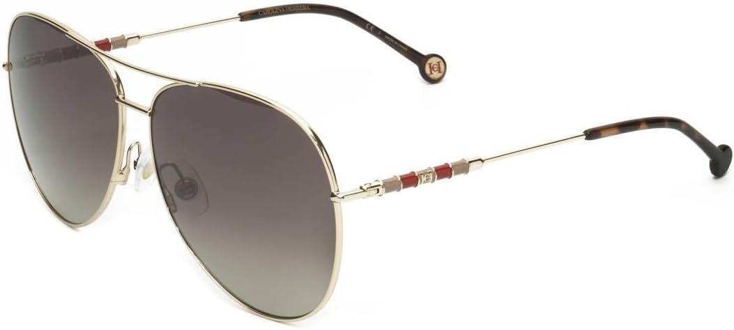 Carolina Herrera Unisex Sunglasses (Lens-64 Bridge-13 B-57 Temple-145, Gold/Brown Gradient-j5gha)