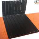 8 Pack  L 14" x H 8" x W1.5, 5mm Thick Black L Shelf Bracket, Iron Shelf Brackets, Metal Shelf Brackets, Floating Shelf, Shelf Supports with Screws