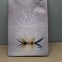 LZIMU Zen Canvas Wall Art White Lotus Flower Bloom in Water Picture Prints Wall Decor Framed Grey Painting for Yoga Spa Meditation Spiritual Room Decor (16x24in (40x60cm), Zen Artwork-3) (24L" x 16W")