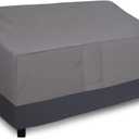 Easy-Going Outdoor Sofa Cover Heavy Duty Patio Furniture Loveseat Couch Bench Cover Windproof Durable (85Wx37Dx35H inch, Gray/Dark Gray)