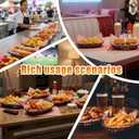 Plastic Fast Food Baskets with Paper Liners, 10.46.3 in Black Baskets & 1212 in Red Liners, Set of 10 Baskets & 100 Sheets for Burgers, Fries, Sandwiches, Parties, BBQ & Birthday