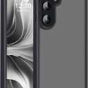 Case for Samsung Galaxy A55 5G Phone Case,Non-Fingerprint/Scratch Slim Shockproof A55 5G Case Translucent Matte Hard PC Back Soft TPU Border Hybrid Protective Drop Protection,Black