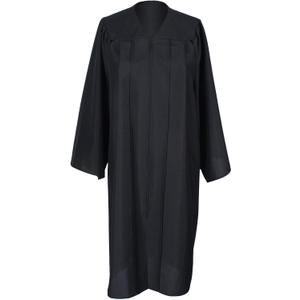 MyGradDay Unisex Matte choir robes for church Baptism Officiant Confirmation Costume,Graduation Gown Pastor & Judges Robe (57, Black)