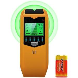 Stud Finder Wall Scanner, 5 in 1 Stud Detector with HD LCD Display for Center and Edge of Wood Metal AC Wire