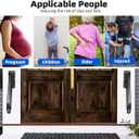 Handrails Wall Mount Stair Safety Handle Non-Slip Step Metal U-Shape Grab Yard Mounted Garage Porch Garden Hand Railings Powder Coated Heavy Duty Indoor or Outdoor Safe Bars Black for 1 to 3 Steps