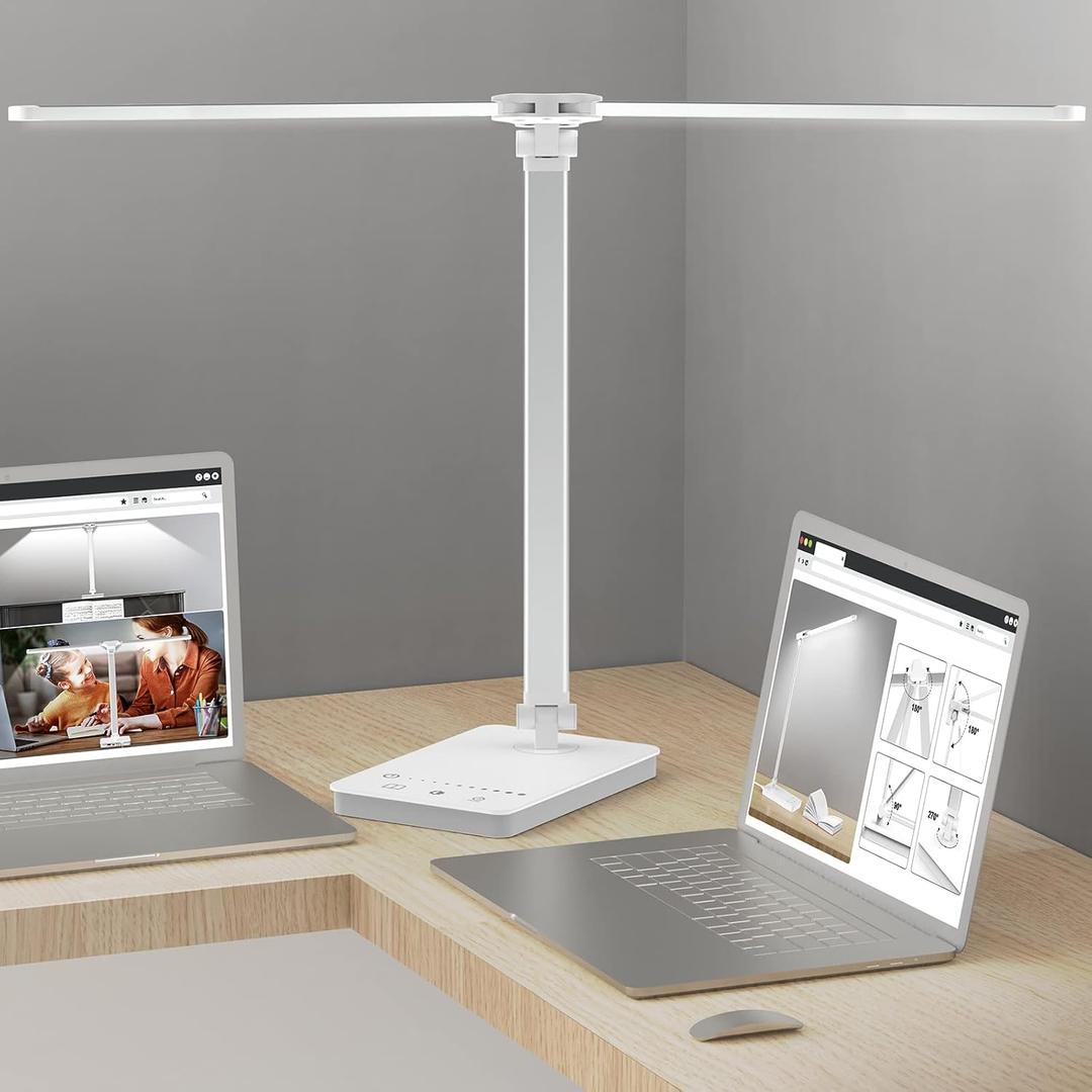 Bright LED Architect Task Lamp for Home Office - Dual Swing Arm, Adjustable Foldable Table Lamp with Dimmable Touch Control and 5 Lighting Modes for Work/Study Bright LED Architect Task Lamp for Home Office - Dual Swing Arm, Adjustable Foldable Table Lamp with Dimmable Touch Control and 5 Lighting Modes for Work/Study