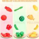105Pcs Kids Kitchen Toy Accessories, Toddler Pretend BBQ Camping Cooking Playset, Play Pots, Pans, Utensils Cookware Toys, Play Food Set, Vegetables, Learning Gift for Girls Boys