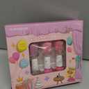 Pink Kids Nail Polish Set, Non-Toxic Quick Dry Peel Off Water Based Fingernail Polish for Toddler 10 Colors DIY Kids Manicure Gifts Kit for Girls Ages 5+