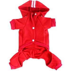 MeowWow Extra Small Puppy Dog Hoodie Dogs Clothes Sweater 4 Legs XS Dog Jumpsuit Fleece Sweatshirt Pet Outfit Girl Dog Winter Clothes Cotton Puppy Hoodies for Dogs Cats Apparel Large