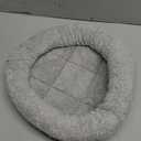 Enjoying Small Cat Bed Mat, 11.81" Round, Self Warming Cat Mat with Pillow Around, Dog Kitty Curling Sleep Cushion, Soft Kitten Pad for Carrier/Crate, Rabbit Warm Bed, Antiskid Bottom, Small