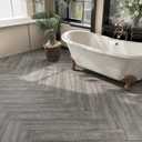 VEELIKE Rustic Barnwood Vinyl Plank Flooring Peel and Stick Floor Tile Waterproof Wood Look Vinyl Flooring 16 Planks 24 Sq. Ft. Adhesive Laminate Flooring for Bathroom Bedroom Kitchen Garage 6''x36'', Box of 16 Tiles