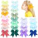 inSowni 25pcs Silky Ribbon Hair Bow Alligator Hair Clips Barrettes Hair Accessories for Baby Girls Toddlers Kids Teens