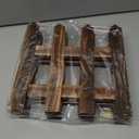 DOITOOL Christmas Wooden Picket Fence, Wood Christmas Tree Fence Garden Picket Fence for Christmas Tree Wedding Party Decoration (Wood Color, 120x30cm)