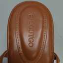 Coutgo Womens Platform Wedge Heels Sandals Slingback Open Toe Ankle Strap Summer Dress Shoes (7, Brown)