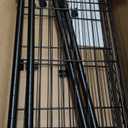 Homeiju 3-Tier Kitchen Storage Shelf, 41" Wide Adjustable Standing Metal Shelving Unit with Removable Wooden Boards, Heavy Duty for Pantry, Bathroom, Garage, Entryway, Plant Stand, Black