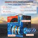 PCP Air Compressor, Max 5800 PSI / 40 MPa,350W High Pressure Portable Pump, Water & Air Cooling, Dual Auto-Stop Gauge, 12V DC & 110V AC, for Air Rifles, Paintball Tanks, HPA Cylinders, Orange