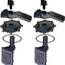 ATIE 2-Port/3-Port Pool Valve Rebuild Complete Kit Compatible with Jandy 2-way/3-way 4715, 4716, 4717 Valve and Gray Valves with Diverter Valve 4720, Cover 4606, Handle 7433 (2 Pack)