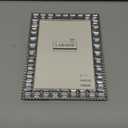 LARAINE Picture Photo Frame 5x7 Rhinestones Metal High Definition Glass Display Pictures for Tabletop Crystal Home Decorative Holiday Gift (Clear, 5x7)