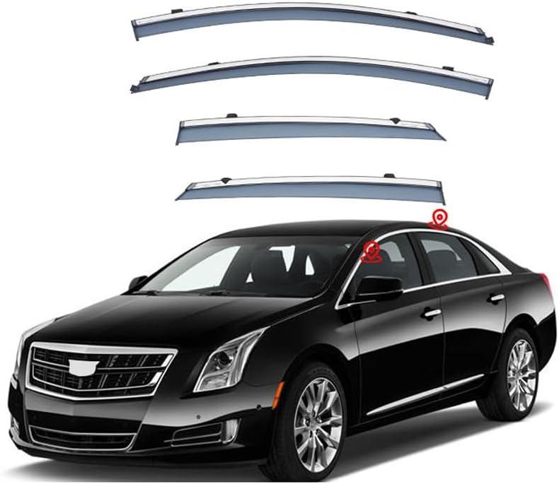 Window Visors Rain Guards for Cadillac XTS MK1 2013-2020,Side Window Wind Deflectors for Cadillac XTS MK1 2013 2014 2015 2016 2017 2018 2019 2020, 4 PCS