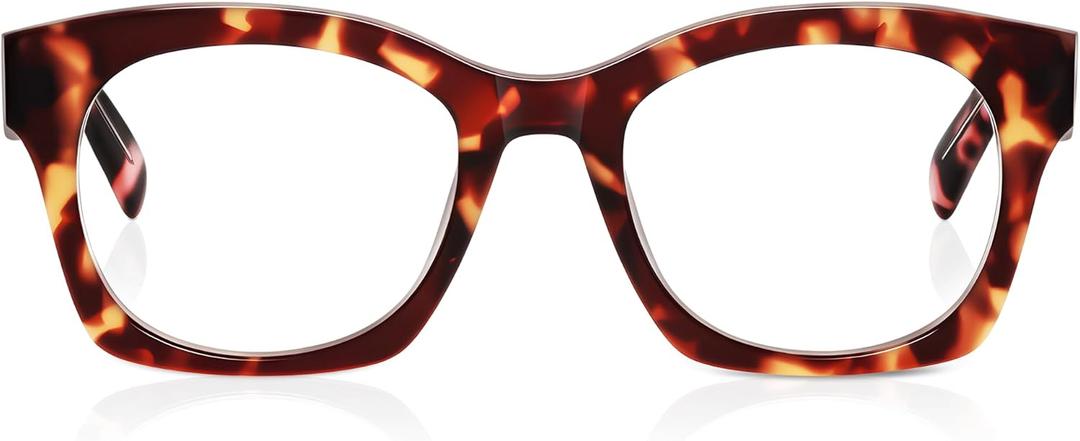 Square Reading Glasses for Women&Men - Acetate Tortoise - Firenze Readers Chic & Modern Design FF-6270