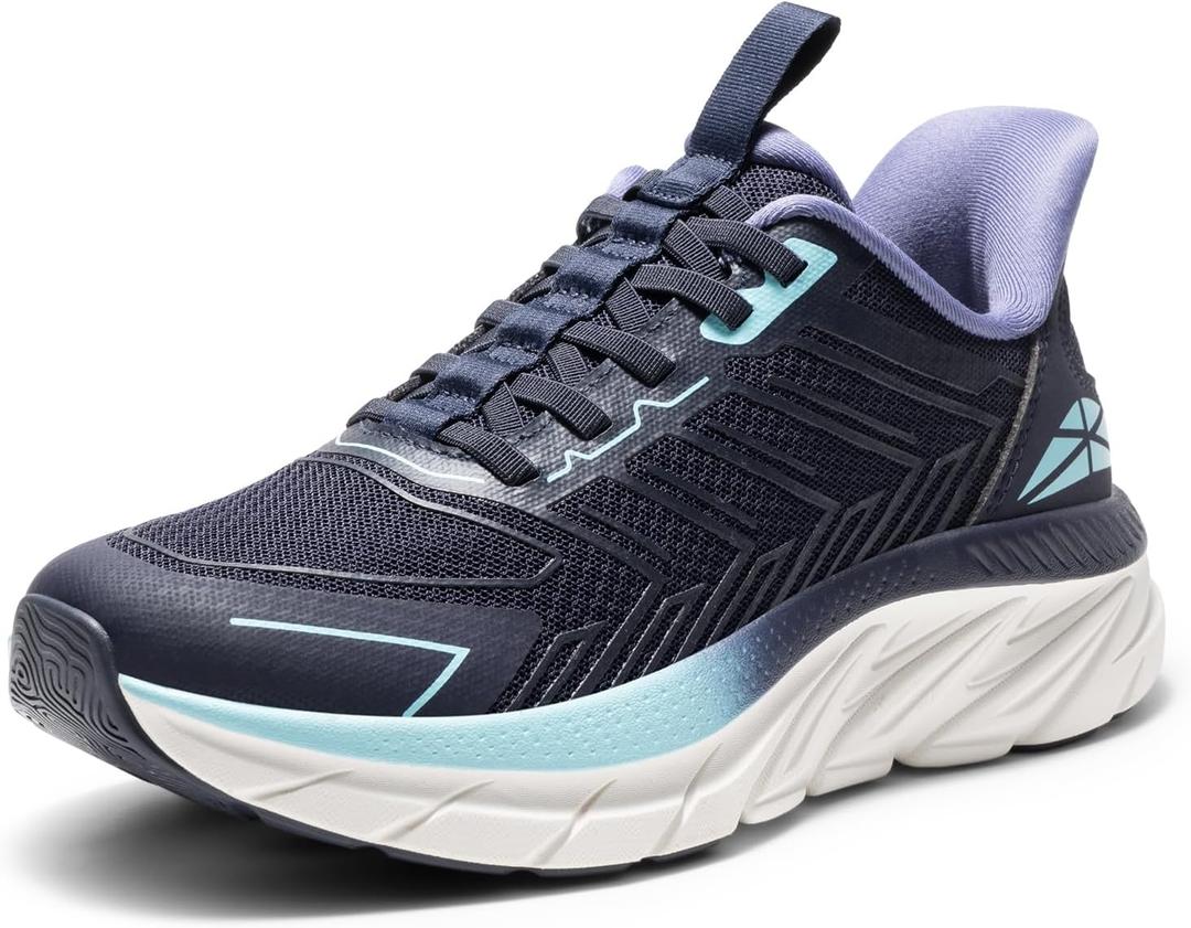 Women's Slip On Walking Shoes Running Comfortable Tennis Breathable Non Slip Athletic Gym Workout Cross Training Fashion Sneakers (11, Blue)