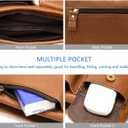 NIUCUNZH Cowhide Waist Fanny Pack-Genuine Leather and Slim with Adjustable Waistband Brown