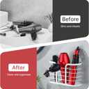 YIGII White Hair Dryer Holder - Adhesive Blow Dryer Holder/Hair Tool Organizer Bathroom Organizer Stick on Wall Mounted Multi-Functional Hair Dryer Rack for Wire Straightener, Shavers