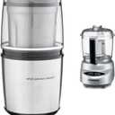 Cuisinart SG-10 Electric Spice-and-Nut Grinder, Stainless/Black & DLC-2ABC Mini-Prep Plus 24-Ounce Food-Processors, 3 Cup, Brushed Chrome and Nickel