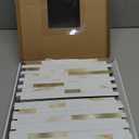 STICKGOO 20 Sheets Peel and Stick Backsplash Tile, Stick on Backsplash for Kitchen and Bathroom, Calacatta Gold Marble Look PVC Mixed Gold Self Adhesive Wall Tiles