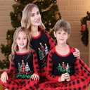 Joyond Family Pajamas For Christmas Halloween Thankgiving Hanukkah 100% Cotton Matching Family Xmas Pjs For Women Men Kids (Black, L)
