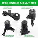 Engine Motor and Transmission Mount Kit Compatible with 2012-2017 Camry 2.5L Automatic Transmission , Replace OE 123720H090 123630V031 123620V060 123610V060 A72004HY A62081 A4288 A62062 Set of 4