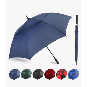 Automatic Open Golf Umbrella, 54/62/68/72 inch Extra Large Oversize Double Canopy Vented Stick Umbrellas, Windproof Waterproof Umbrella for Men And Women, Navy