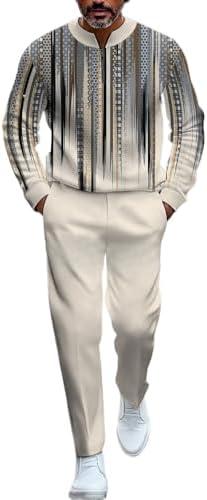 Men's Casual Sports Long Sleeved Jogging Suit Two-Piece Set | Jacket and Pants
 XXL