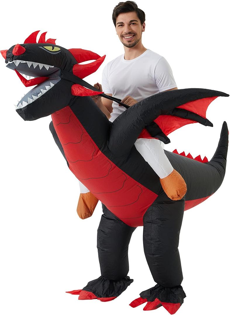 Inflatable Dragon Costume Halloween Inflatable Blow-up Costume for Adults/Man/Christmas Party