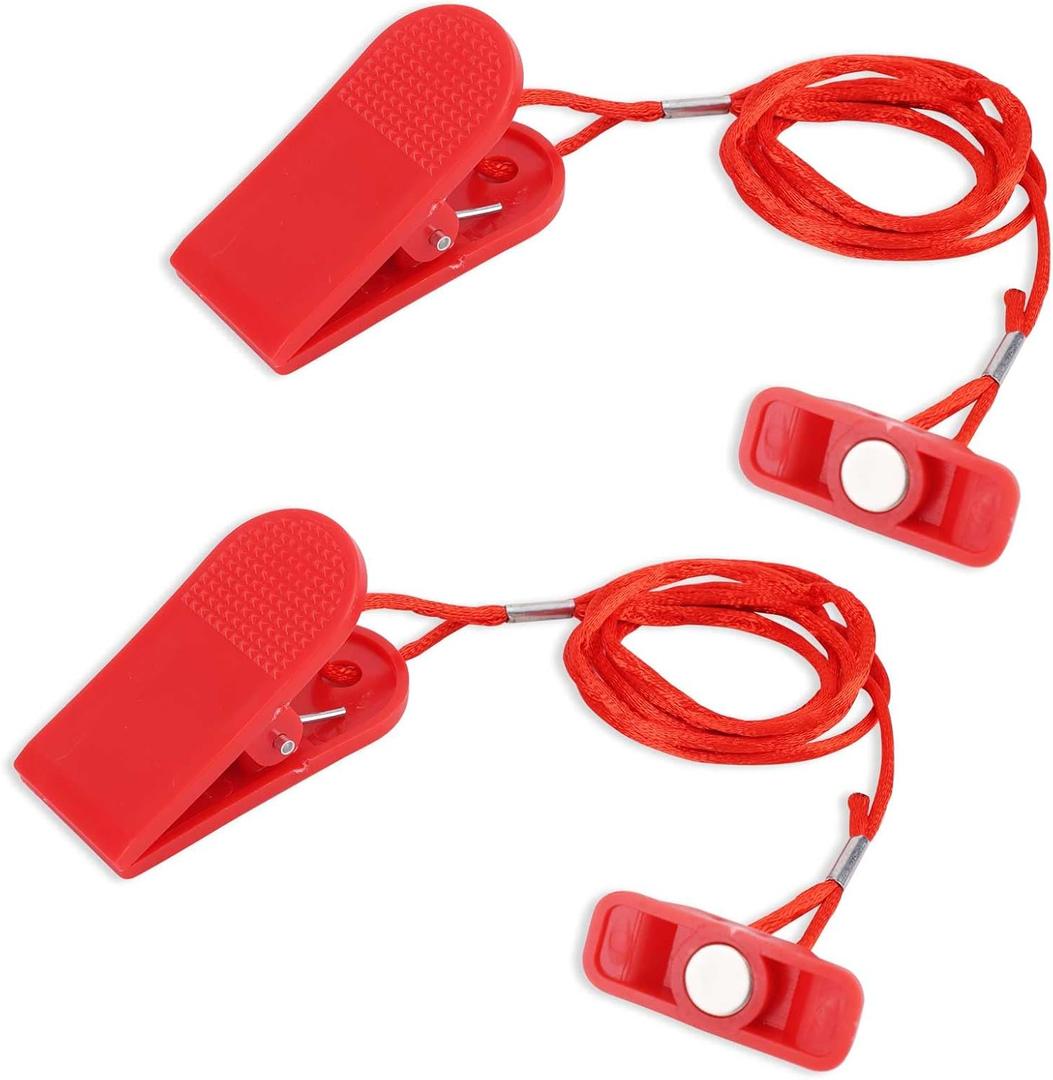 NQEUEPN 2pcs Treadmill Magnet Safety Key Replacement, Magnetic Safety Switch Clip Universal Treadmill Emergency Stop Magnet for Treadmills Running Machines