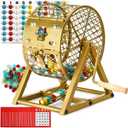 GADFISH 12" Bingo Game Set, Bingo Sets Adults for Large Group Seniors, 0.78" Bingo Balls with Steel Cage, 30 Cards, Board and Chips for Adults Parties, Game Night, Community
