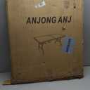 6FT Dining Table, Foldable Plastic Utility Table, Indoor Outdoor Camping, Picnics and Parties, White, Load Capacity 330 lbs