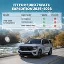 LASFIT Floor Mat&Cargo with Backrest Mat for 7 Seats 2025 2026 Ford Expedition Max(Not for Standard),TPE Easy Clean All Weather TPE Custom Fit for SUV Car Liners, 1st&2nd&3rd&Cargo Liner, Black 5pcs