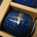 Dujust Japanese Tea Set, Black Porcelain Tea Set with 1 Teapot Set, 6 Tea Cups, 1 Tea Tray, 1 Stainless Infuser, Beautiful Asian Tea Sets for Adults, Tea Lover/Women/Men (Countryside in Golden)