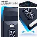 Multifunctional Google Pixel 10 Pro XL Case with Card Holder and Sliding Camera Cover - Wireless Charging Compatible Pixel 10 Pro XL Wallet Case with Magnetic Kickstand (Black)