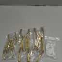 Hotop 12 Pieces Plate Hangers for Wall 6/8/10 Inch Stainless Steel Wire Invisible Plate Hangers Heavy Duty Display Holders with 12 Pieces Hooks for Wall Decorative(Gold)