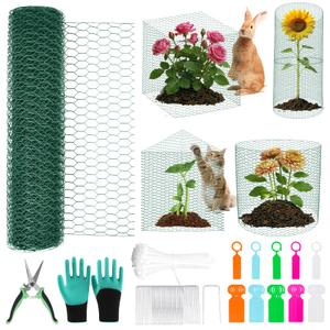 Plant Protectors from Animals, 32.8ftx16inch, DIY Cuttable Plant Cage for Vegetable Gardens, Tree Saplings & Potted Plants, Easy to Install Protection for Gardeners & Outdoor Growing (Green)