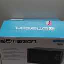 Emerson MW7302B Compact Countertop Microwave Oven with Touch Control, LED Display, 700W, 10 Power Levels, 6 Auto Menus, Glass Turntable and Child Safe Lock, 0.7 Cu., Ft. Black