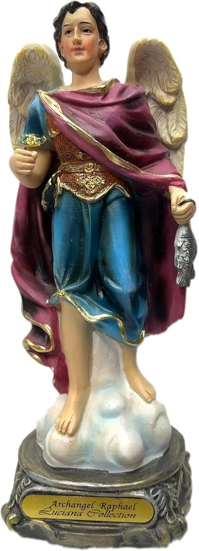 8" Inch Statue of Saint Archangel Rafael San Arcangel St Estatua Angel Raphael