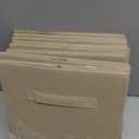 Set of 8 Foldable Fabric Storage Cube Bins | Collapsible Cloth Organizer Baskets Containers | Folding Nursery Closet Drawer | Features Dual Handles, Off White