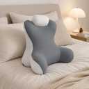 Dracey Reading Pillow for Sitting in Bed, Back Pillow for Bed Sitting UP, Back Rest Lumbar Support Pillows with Arms, for Watching TV Games, Work, Rest, Ergonomic Lumbar Support Cushion